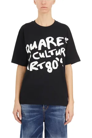 Dsquared2 Top, Dame, Sort, S, Pop 80`er Print T-shirt