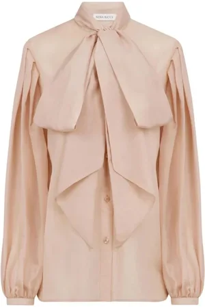 Nina Ricci Bluser & Skjorter, Dame, Lyserød, S, Antique Rose Langærmet Top