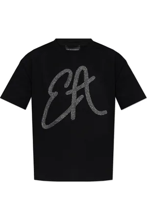 Emporio Armani Top, Dame, Sort, S, Bomuld, Bomuldsjersey T-shirt