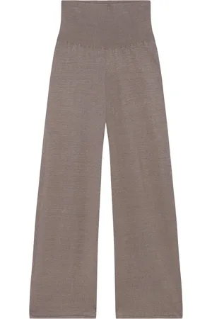 Cortana Bukser, Dame, Brun, XS, Linned, Linen Knit Pants Mink