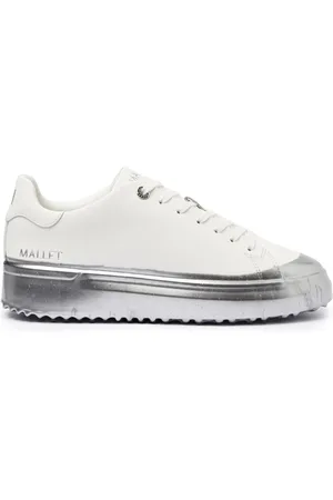 Mallet Sko, Herre, Hvid, 40 EU, Læder, Grftr Lite Silver Dip sneakers