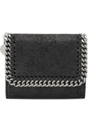 Stella McCartney Tilbehør, Dame, Sort, ONE SIZE, Læder, Falabella Small Flap Wallet
