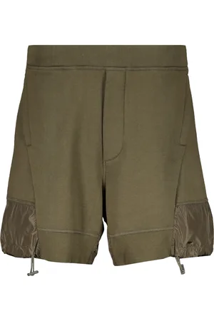 Dsquared2 Shorts, Herre, Grøn, M, Bomuld, Maxi Print Sweatshorts med teknisk stof