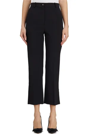 Elisabetta Franchi Bukser, Dame, Sort, 2XS, Satin, Satin Band Tuxedo Bukser