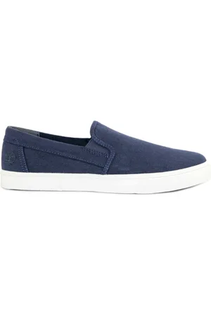 Timberland Sko, Herre, Blå, 43 1/2 EU, Canvas Slip-On Loafers