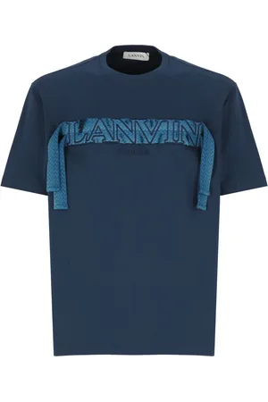Lanvin Top, Herre, Blå, M, Bomuld, Bomulds T-shirt