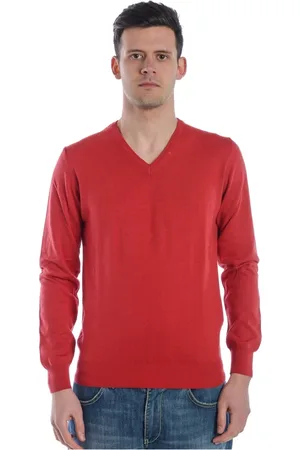D.A. Daniele Alessandrini Strik, Herre, Rød, L, Bomuld, Sweatshirts