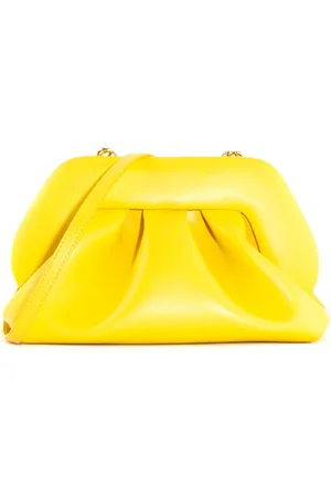 THEMOIRÈ Taske, Dame, Gul, ONE SIZE, Uld, Gul Clutch Taske med Justerbar Strop