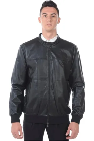 D.A. Daniele Alessandrini Jakke, Herre, Sort, 2XL, Læder, En Jakke
