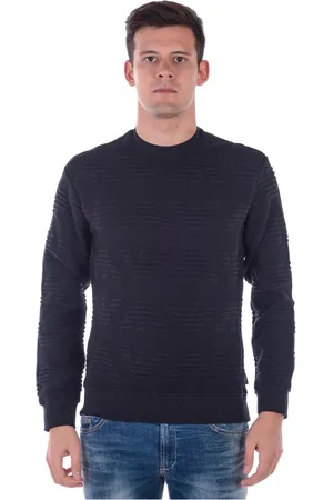 Emporio Armani Strik, Herre, Sort, XL, Bomuld, Hooded Sweatshirt