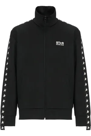 Golden Goose Sweathshirts & Hoodies, Herre, Sort, S, Uld, Sort Sweater med Høj Hals Lynlås