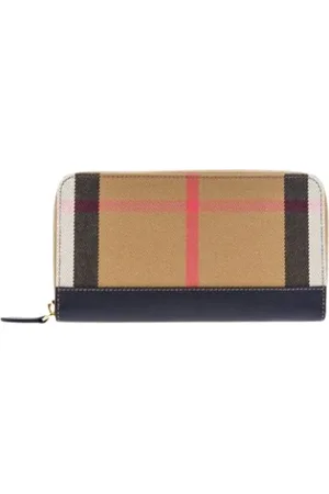 Burberry Tilbehør, unisex, Flerfarvet, ONE SIZE, Læder, Checkered Sort Læder Zip Pung