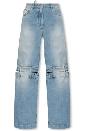 The Attico Jeans, Dame, Blå, W26, Tyl, Jeans med Slids i Benene