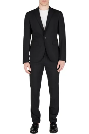 Dsquared2 Jakkesæt, Herre, Sort, M, Uld, Navy Tokyo Stretch Ulddragt