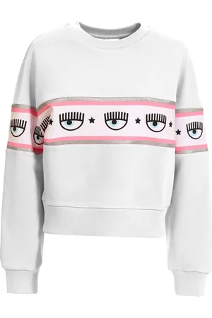 Chiara Ferragni Sweathshirts & Hoodies, Dame, Hvid, L, Uld, Stilfulde Sweatshirts