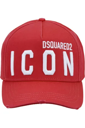 Dsquared2 Tilbehør, unisex, Rød, ONE SIZE, Bomuld, Icon Baseball Cap med spænde