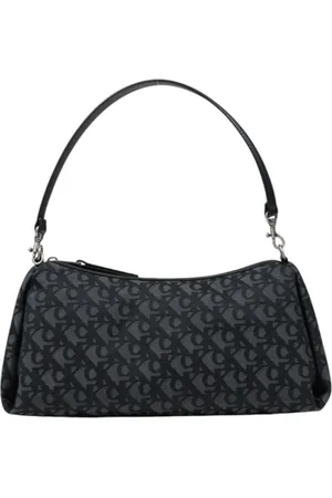 Calvin Klein Taske, Dame, Sort, ONE SIZE, Uld, Monogram Skuldertaske til Kvinder
