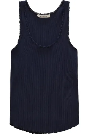 Dorothee Schumacher Top, Dame, Blå, 2XL, Uld, Stilfuld Kollektion Ærmeløse Toppe