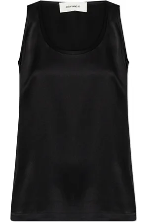 Lisa Yang Top, Dame, Sort, S, Ærmeløs silketop