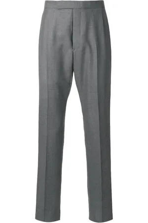 Thom Browne Bukser, Herre, Grå, M, Uld, Stilfulde Bukser
