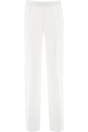 ERMANNO SCERVINO Bukser, Dame, Hvid, XS, Elastisk talje lige ben bukser