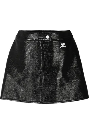 Courrèges Nederdel, Dame, Sort, 3XS, Polyester, Mini Nederdel