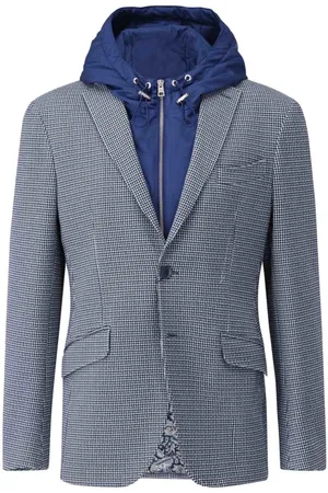 Etro Jakke, Herre, Blå, L, Elegant Slim-Fit Jakke med Aftagelig Indsats