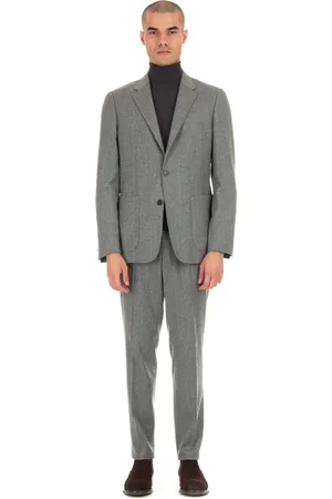 Ermenegildo Zegna Jakkesæt, Herre, Grå, S, Uld, Single Breasted Suit Sæt