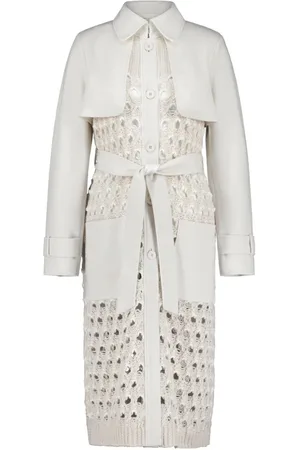 Marc Cain Frakke, Dame, Hvid, S, Cashmere, Strikket Frakke med Cashmereblanding