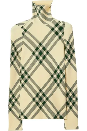 Burberry Strik, Dame, Flerfarvet, XS, Uld, Turtleneck Strik