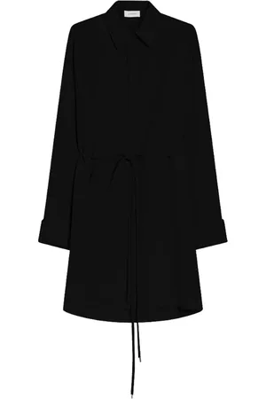 Sportmax Kjole, Dame, Sort, S, Polyester, Eolie Skjortekjole