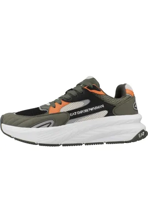 Emporio Armani Sko, Herre, Flerfarvet, 43 1/2 EU, Læder, Performance Løbesneakers