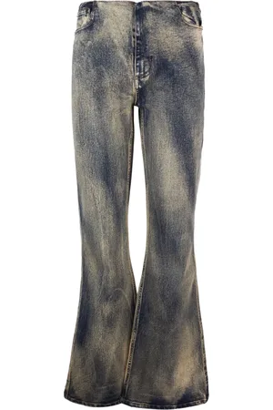 Daily paper Jeans, Dame, Blå, XS, Bomuld, Flared Jeans
