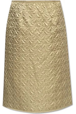Moncler Nederdel, Dame, Grøn, M, Uld, Quilted Midi Skirt