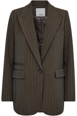 Co`Couture Jakke, Dame, Brun, S, Uld, Stribet Oak Blazer