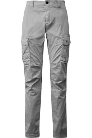 C.P. Company Bukser, Herre, Grå, M, Satin, Satin Stretch Cargo Bukser