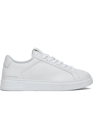 Crime london Sko, Herre, Hvid, 43 EU, Læder, Hvide sneakers til urban stil