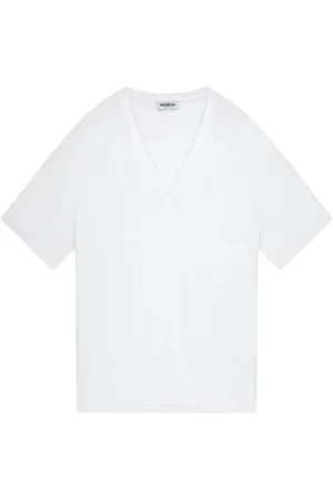 Dondup Top, Dame, Hvid, M, V-neck Jersey T-shirt