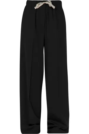 SEMICOUTURE Bukser, Dame, Sort, XS, Uld, Straight Leg Wool Pants