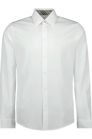 Burberry Skjorte, Herre, Hvid, S, Bomuld, Hvid Bomuldsskjorte