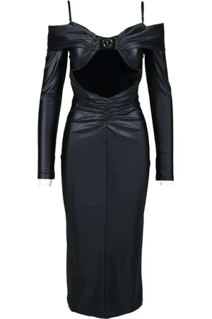 VERSACE Kjole, Dame, Sort, XS, Elegant Kjole i Strækbart Stof