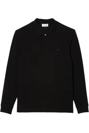Lacoste Top, Herre, Sort, L, Bomuld, Elegant Langærmet Polo Shirt
