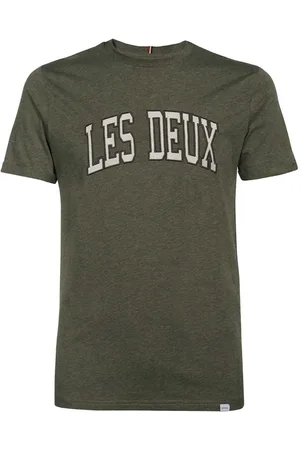Les Deux Top, Herre, Grå, L, Bomuld, Ribbet bomulds T-shirt