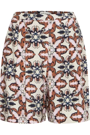 Ichi Shorts, Dame, Flerfarvet, S, Uld, Folklore Flower Aop Løstsiddende Shorts