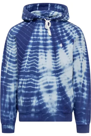 MARCELO BURLON Sweathshirts & Hoodies, Herre, Blå, S, Bomuld, Soundwaves Hættetrøje