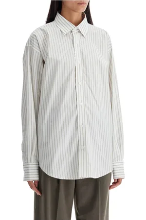 Filippa K Bluser & Skjorter, Dame, Hvid, S, Bomuld, Stribet Poplin Skjorte i Bomuld