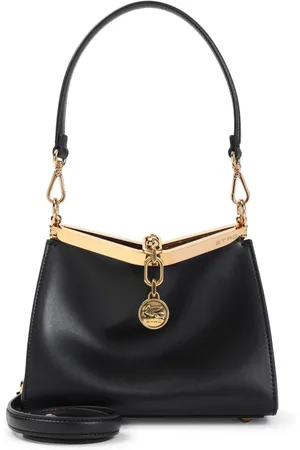Etro Taske, Dame, Sort, ONE SIZE, Uld, Sort håndtaske med gyldne detaljer