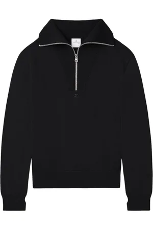 Courrèges Strik, Dame, Sort, M, Sort rullekravesweater