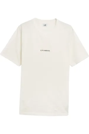 C.P. Company Top, Herre, Hvid, L, Bomuld, Klassisk Hvid T-shirt