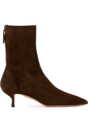Aquazzura Sko, Dame, Brun, 38 EU, Brun ruskind Montmartre ankelstøvler